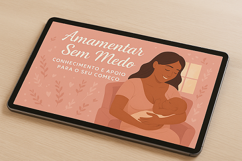 Mãe sorridente amamentando